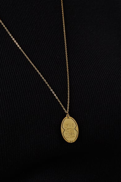Collar Te amo hasta la luna y de vuelta - Color dorado h5 Imagen3